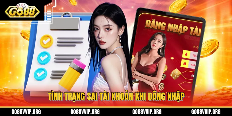Sai tài khoản khi đăng nhập GO88 là một tình trạng thường gặp trong quá trình này